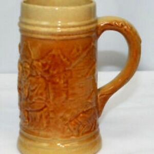 BEER STEIN  HULL 1920's Alpine Village 100 YRS OLD! Set 4 Antique